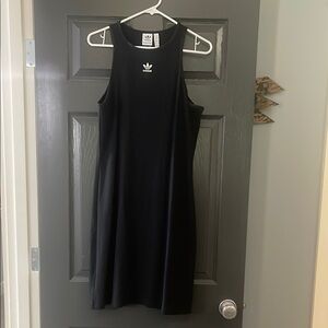 Adidas Black Halter Sheath Mini Dress